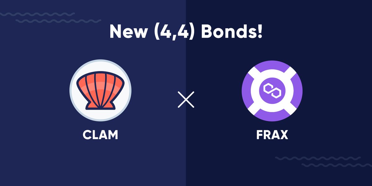 OtterClam's tweet photo. #OtterClam has been hard at work on a new (4, 4) auto-stake bond system, and we're ready to launch with FRAX!

FRAX bond goes live 11/24 @ 16:00 UTC.

(4,4) allows Otters to buy bonds and the system will automatically claim &amp; autostake for you over the vesting period!

#MOGMI https://t.co/wwZ2OdG4zj