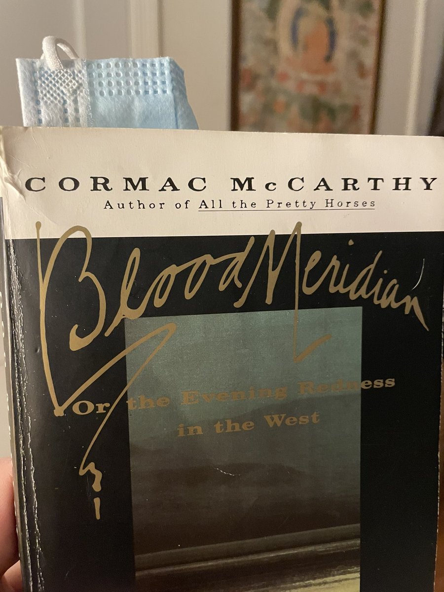 Found myself using a face mask as a bookmark for a Cormac McCarthy novel, can’t wait to tell my therapist.