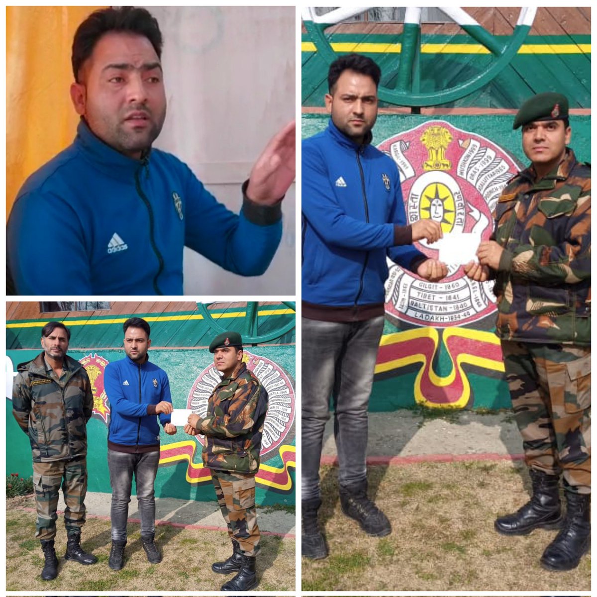 Yasirkha08's tweet photo. In an endeavor to encourage and promote local talent of #Kupwara #Indianarmy #kupwaraterriers provided monetary assistance to Sajad Ahmad Hajam a composer and singer from Sogam Lolab to further his singing dreams #kashmir #kupwara #development #armyawam
#youth #freekashmir https://t.co/zLVQmmPB20