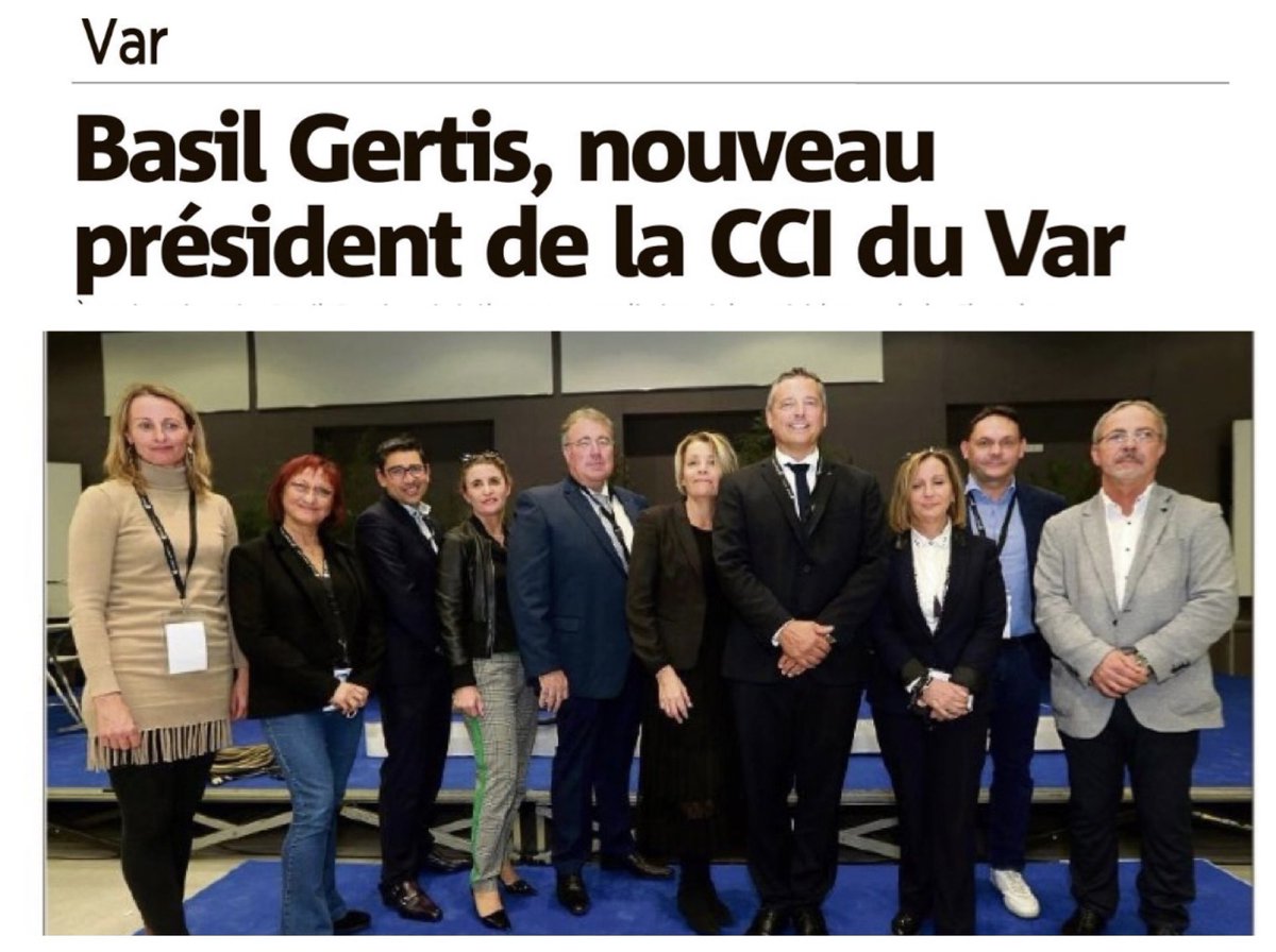 #BasilGertis nouveau président de la #ccivar 👍
Et Son nouveau bureau :
#veroniquemaurel  vc pdte
#stephanebonifay vc pdt
#brunosoghomonian 
#danielecordouan 
#celinerichaud #mireillekennel
#patricialassault
#jeandanielTressol
#philippedonat
l’équipe du renouveau !👏✌️
#varmatin