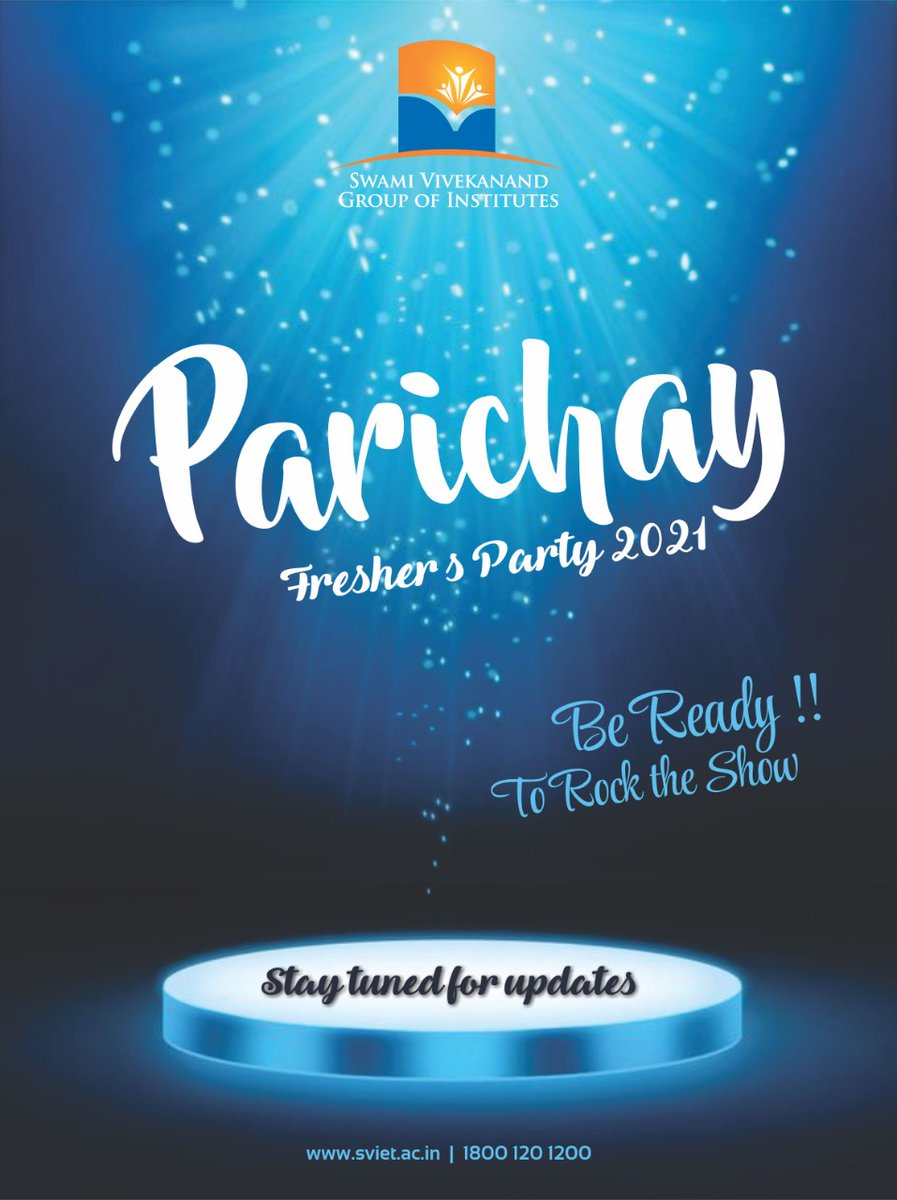 svietofficial's tweet image. #PARICHAY Freshers&apos; Party 2K21 is coming soon! 
Be Ready!! to rock the show.
Stay tuned for more updates!
........
#FreshersParty #FreshersParty2021 #parichay2021 #AreYouReady #Sviet #SVGOI #Entertainment #Chandigarh #Punjab #campuslife #staytuned #rocktheshow #partytime #fun