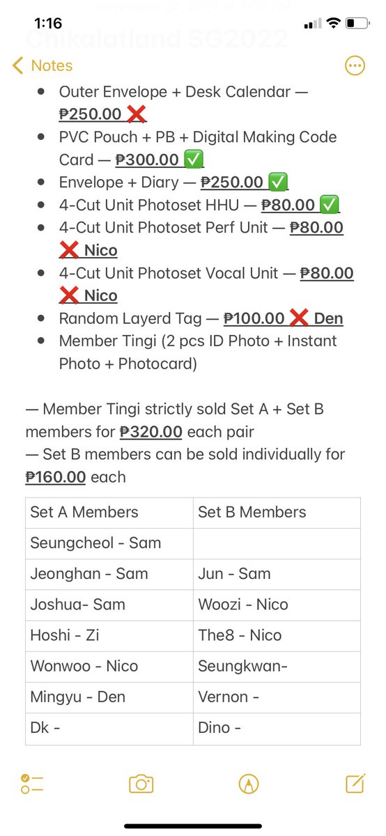 woosoonwoo's tweet photo. Hellooo! Baka may interested po sa inyo maki-hati samin for the SG2022 set. ₱80.00 - ₱250.00 lang price range and guaranteed long DOP. 🥰 items available are listed below po sa picture! Reply or DM lang po. Thank u!

DOP: December 20 - 50% and January 10 - 50% po! https://t.co/ZBWo2HzLbn