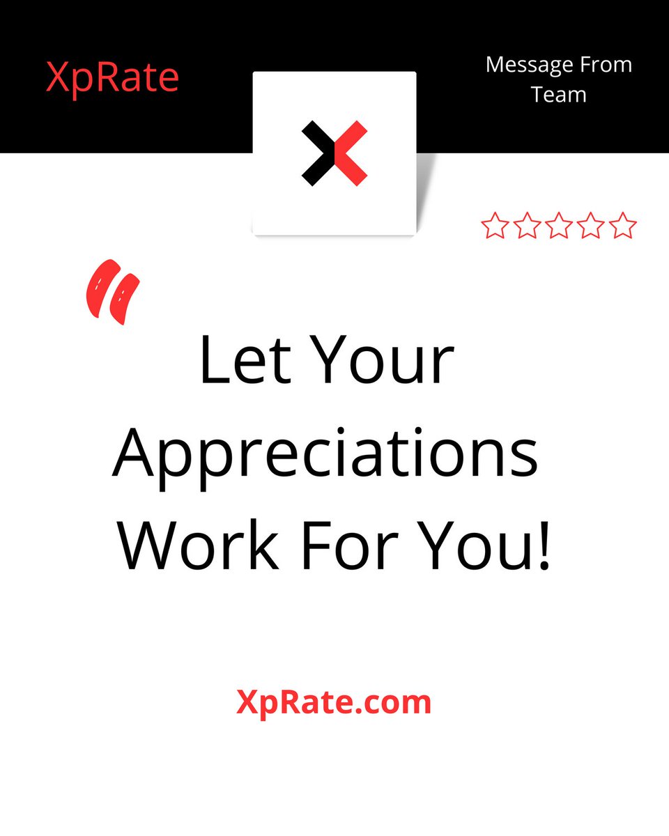 xprate's tweet photo. https://t.co/PAkocM1DPI is helping many people to building their Reputation in the Globe 🌎, what you are waiting for? Sign up https://t.co/PAkocM1DPI
Happy Rating 🎉

#xprate #linkedin #motivateothers #appreciations #workculture #ratings #buildbetter #motivation #platformofstars https://t.co/s5hvkSE2h8