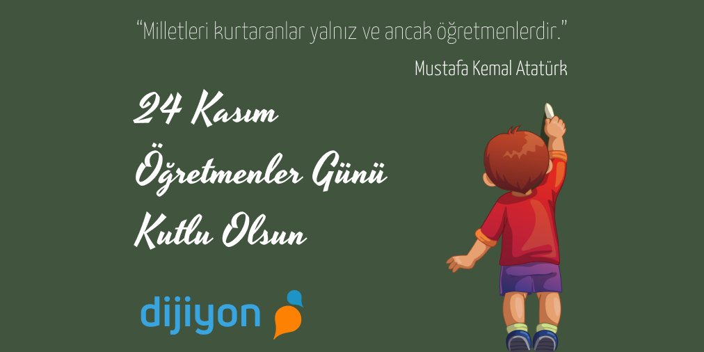dijiyondestek's tweet photo. Tüm öğretmenlerimizin 24 Kasım Öğretmenler Günü kutlu olsun! https://t.co/H6AIyXFvcG