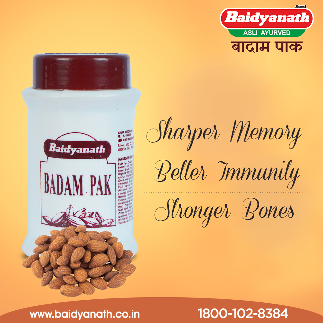 baidyanathgroup's tweet photo. Trusted by millions for its hundreds of benefits:
• Sharper memory
• Stronger bones
• Better Immunity
That is the power of badam!
Shop:-https://t.co/1ovFdJcxE6
#Baidyanath #baidyanathproducts #ayuverda #badampak #badam #Sharpmemory #strongersbone #betterimmunity https://t.co/ELNbPWzowr