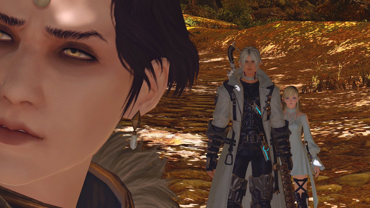 windup_tama's tweet photo. this range of emotions when thancred tells him to shut up 😳👉👈💕 https://t.co/vXCim8ClDv