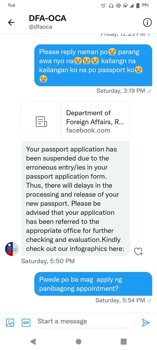 LeeBoNah2's tweet photo. @teddyboylocsin 
@dfaoca 
@DFAPHL 
@dododulay 
Almost 7mnths but still suspended!ano pa ba ang kailangan nyo para lang e release nyo ang passport ko? 2times appearance dfa lucena, 5hrs. Travel 1 hour interview dahil lng sa error khit bastos at arogante ang employe nyo nagtiis aq! https://t.co/8xPr2HWNR0