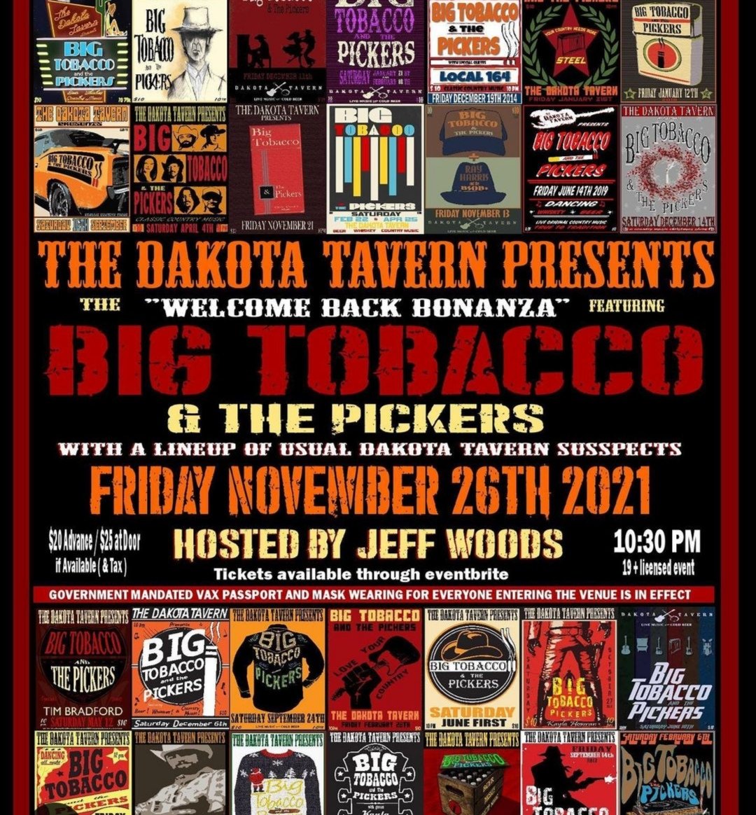 Good time guaranteed! Fri. Nov 26 <a href="/thedakotatavern/">The Dakota Tavern</a> #countrymusic #yeehaw