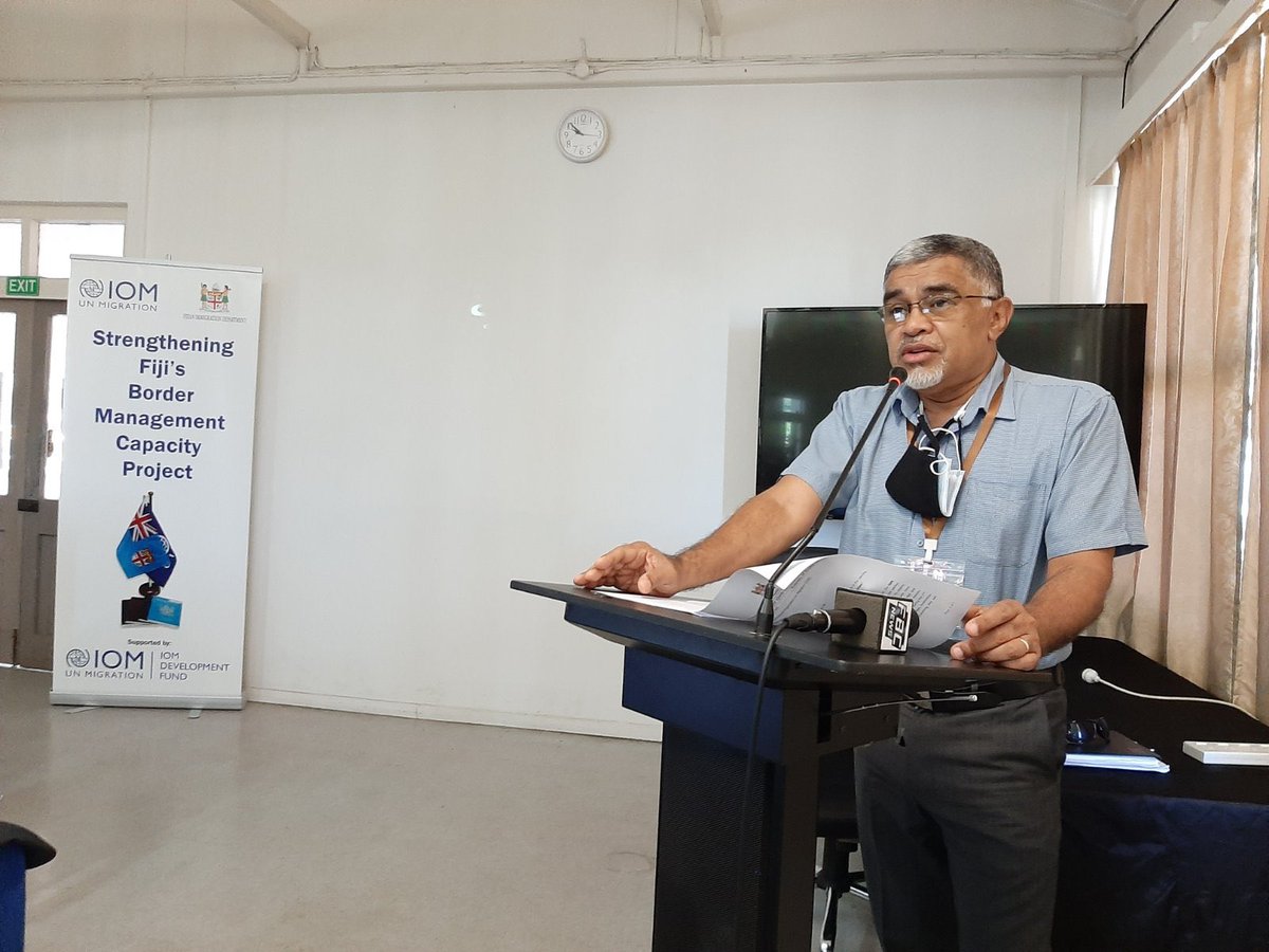 IOMSouthPacific's tweet photo. As 🇫🇯prepares to reopen borders, @IOMFiji is supporting @MOHFiji and #MinofDefence with other key partners in a 2 day workshop with a training on IOM’s #RiskAssessmentToolkit for resuming operations at #PointsofEntry @IOMinthePacific @IOMAsiaPacific @IOM_IBM_HQ https://t.co/gGRZJhHuDT