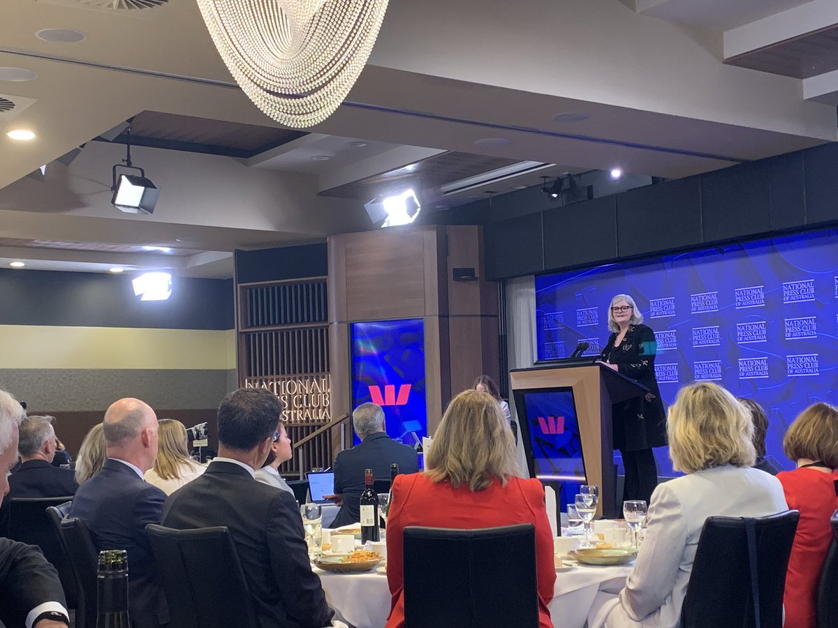 Inspiring address from <a href="/CEWAus/">ChiefExecutiveWomen</a> President @sammostyn on what Australia could look like if we put #care at centre of #economy