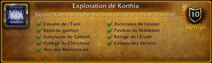 sshaphyr's tweet photo. Je viens d’accomplir le haut fait [Exploration de Korthia] ! #Warcraft https://t.co/L3MoH8Z489