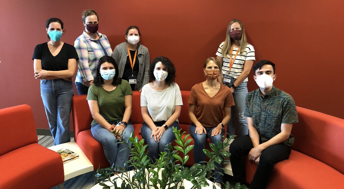 Our @WidenLab #Fall2021 group of grad students and staff from when we were prepping for our 2nd wave of #MINTStudy babies! @SaralynF_RD @AmyNicholsRD @UTexasNutrition @TexasScience  @UTAustinSHE #WomenInSTEM