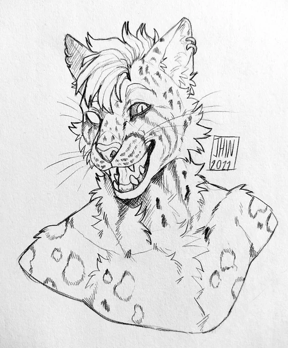 Bust sketch for @/furandfangz ! 🔥 