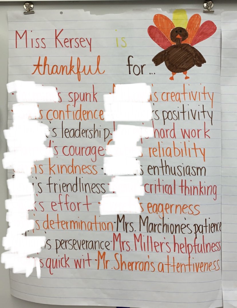 CBjkersey's tweet photo. So much to be thankful for this year, my students and coworkers especially!  🦃💜 @CBGaymanES https://t.co/4pNala3RMa