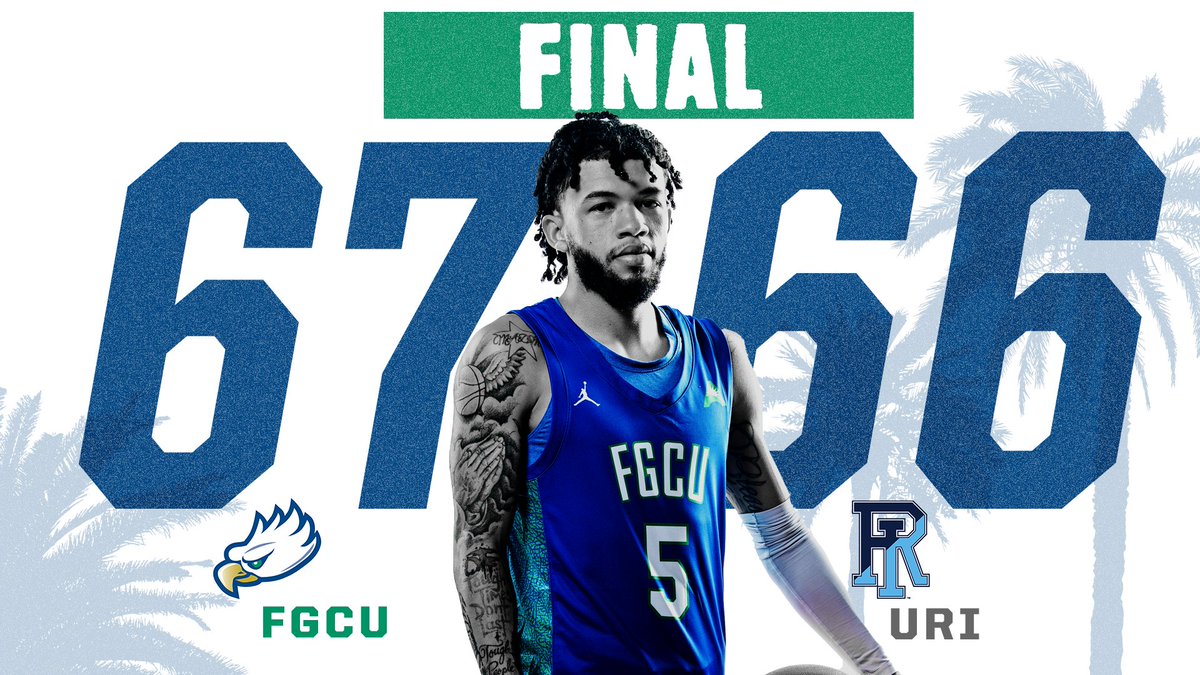 FGCU_MBB's tweet photo. EAGLES WIN!!!!!!!

Dunn-Martin with 26 points to lead all players including the game-winning FTs in the final seconds!

#WingsUp 🦅🌴🏀 | #DunkCity https://t.co/dHWGJJWN0A