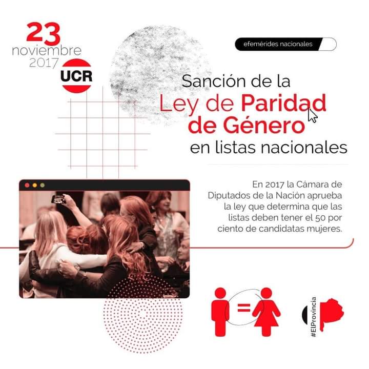 cambiozarate's tweet photo. A 4 años de la sanción de la Ley de Paridad de Género.
#Paridad #paridad #ParidadDeGénero #paridaddegenero https://t.co/aO5qYrpP1d