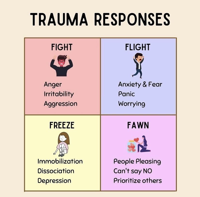 We all know fight, flight, freeze but fawn can be another trauma response
