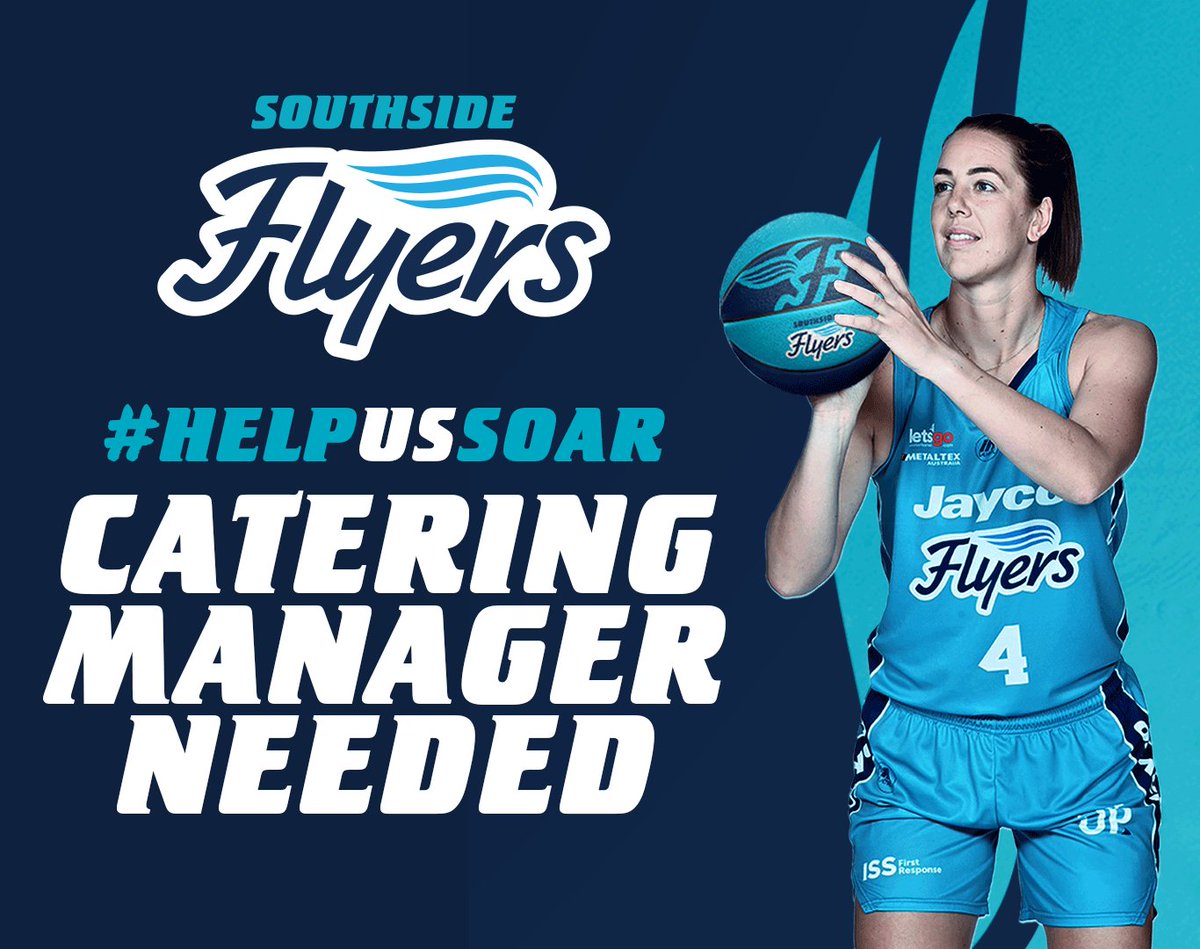 SouthsideFlyers's tweet photo. Want to #HelpUsSoar this @WNBL season? 🦋💙

We're looking for an energetic &amp; enthusiastic Catering Manager for our Home Games this season, supervising the service of our corporate boxes.

To learn more about this position and to apply please email info@southsideflyers.com.au. https://t.co/ncmv8NlKl9