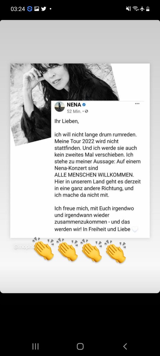 GerceklerW's tweet photo. 💪👏👏👏👏👏
#freiheitfrieden #Grundrechte #nena #menschensrechte #covidlügen #Deutschland #plandemie #esreicht https://t.co/XA2bFC0CMx