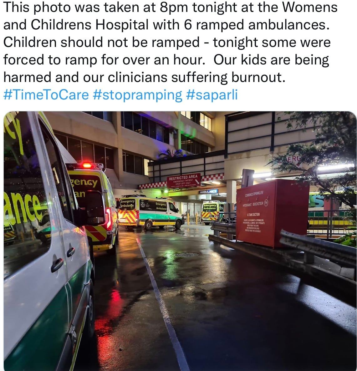 WCHAlliance's tweet photo. Disgracefully @marshall_steven & @StephenWadeMLC give us the blah blah about how they are fixing ramping when it is obvious they aren't; in fact it's worse. The WCH, like the whole system, needs more capacity NOT more denials. Our kids deserve better.
#absenceoftruth #saparli https://t.co/Bd3KprDMsJ