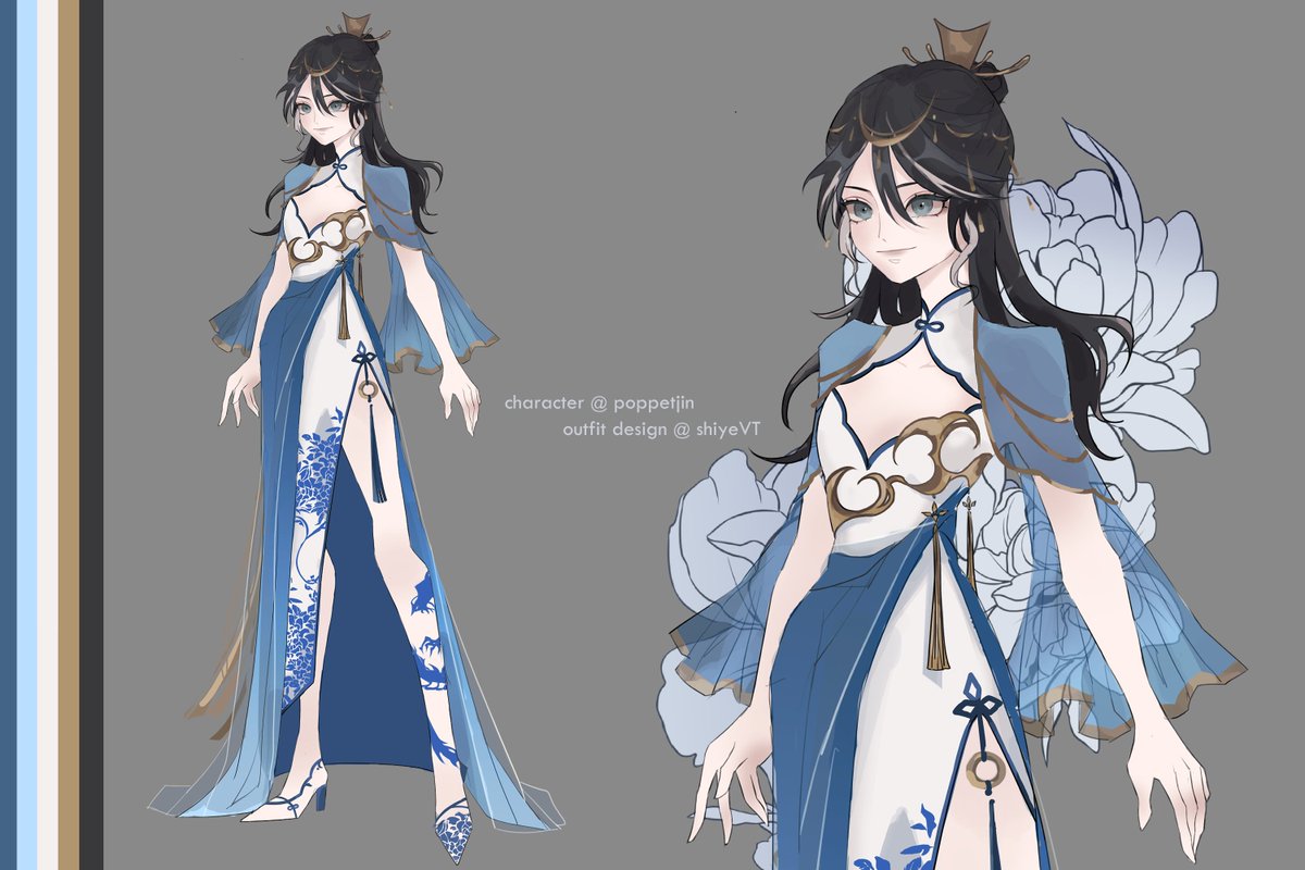 shiyeVT's tweet photo. outfit commission for @poppetjin ! thank you for entrusting me with this design! ^o^)b 

#Vtuber #ENVtuber https://t.co/JkqTdF0mM0