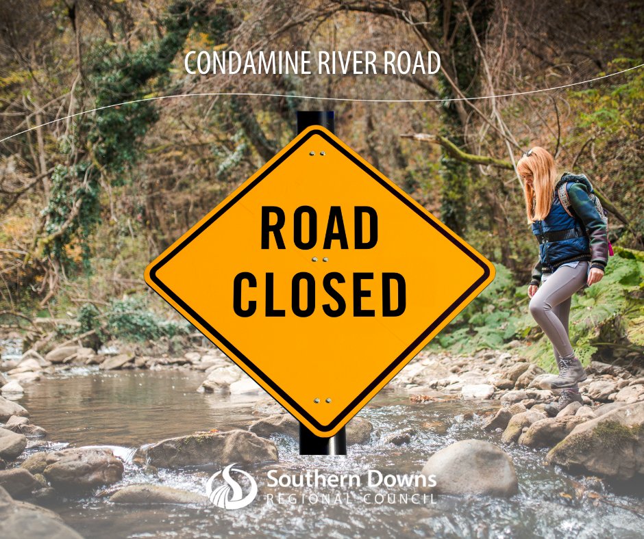 With continued wet weather and heavy falls predicted for the region later this week, #CondamineRiverRoad through #CambanooraGorge in <a href="/SouthernDowns/">Southern Downs Regional Council</a> is expected to remain closed until next week.
⚠ Back it up! f it is flooded, forget it! ⚠