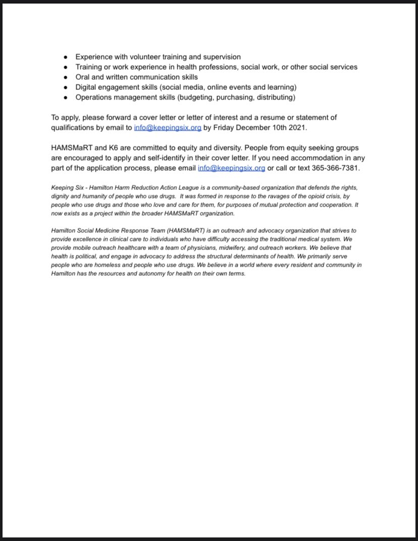 Join our team! We’re hiring a Project Coordinator. #HamOnt