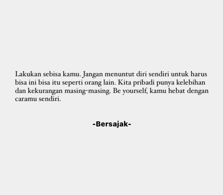 Bersajak_id's tweet photo. Be Yourself🤗 https://t.co/9WChgd4P3S