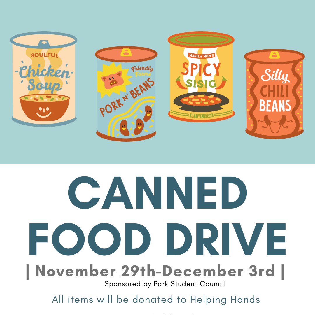Join us in supporting this great cause within our community! Bring those canned goods Eagles!