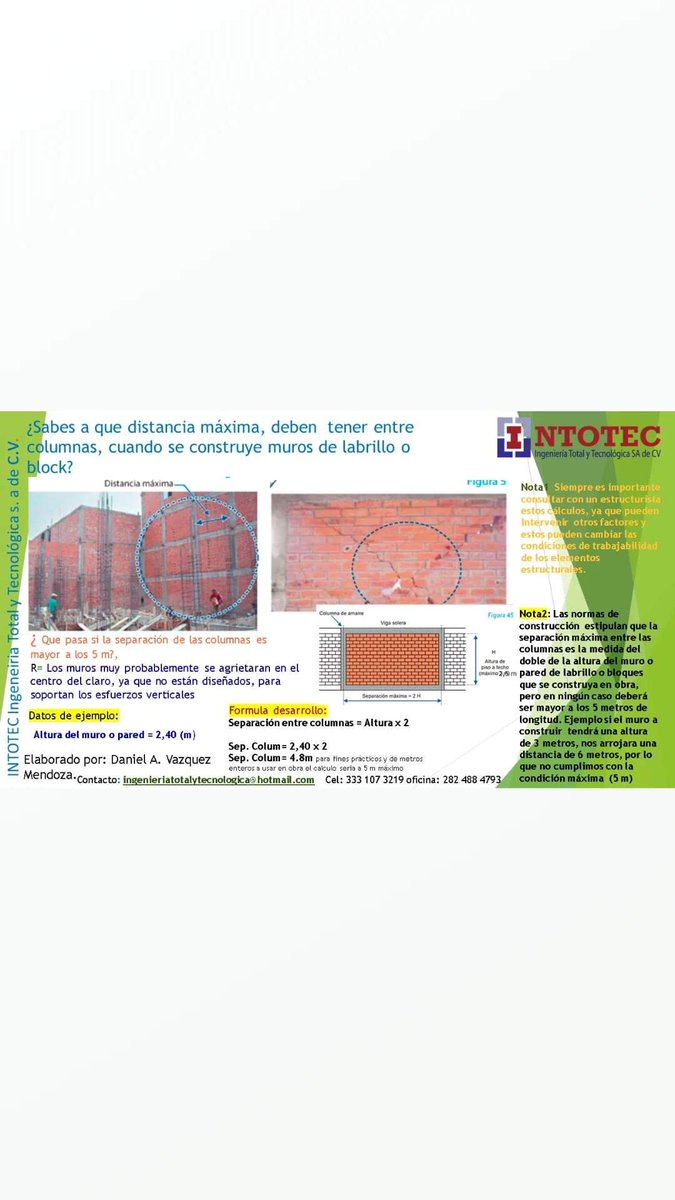 INTOTEC's tweet image. Un TIPs más para los que nos dedicamos a la construcción o Supervision de obra civil. Por lo que si quiere más detalles nos podrá consultar, para uns asesoría personal.