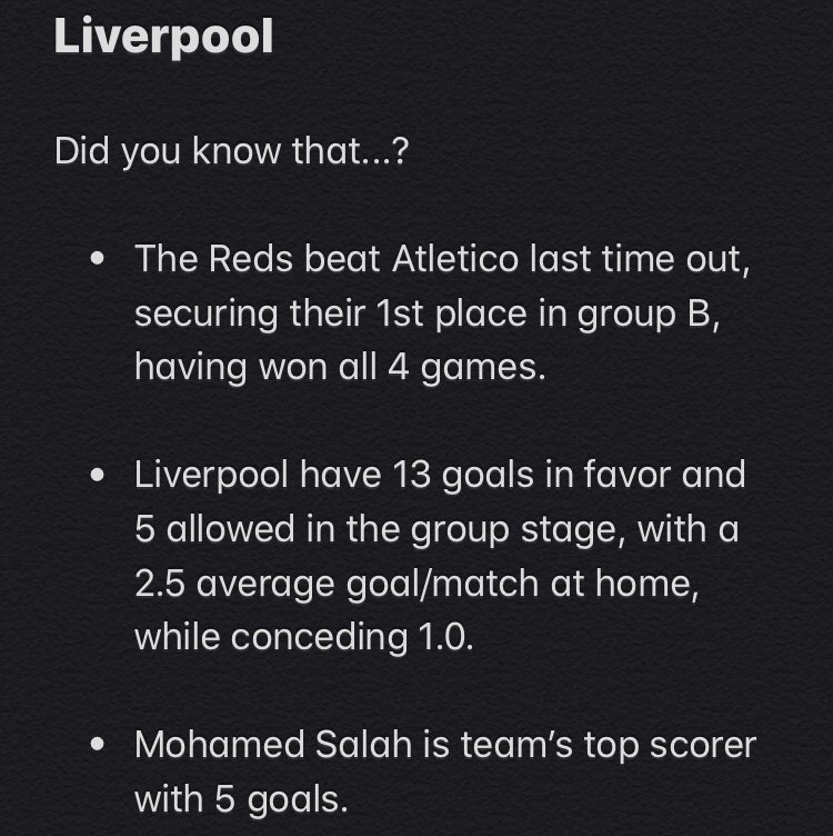 Smart_Tipster1's tweet photo. Don’t miss week 5 of the @ChampionsLeague group stage and make a profit!!

#ChampionsLeague #groupstage #Liverpool #TheReds #Salah #Anfield #Porto #Dragões #LuisDiaz #freepicks #freebets #freetipster #tipsterforlife #smarttipster #soccertipster #soccerjunkie #soccerlife https://t.co/THJk56btAB