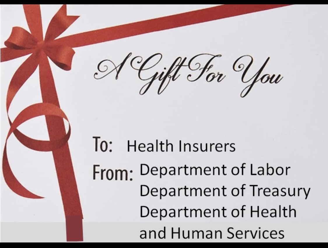 GrassrootsEM's tweet photo. Why did .@SecBecerra .@SecYellen @SecMartyWalsh at .@HHSGov .@USDOL .@USTreasury take it upon themselves to re-write #Benchmarking into the #NoSurprisesAct, trampling on Congressional intent, a previously fair solution, &amp; patient access to quality medical care? https://t.co/HNS36wCqJY