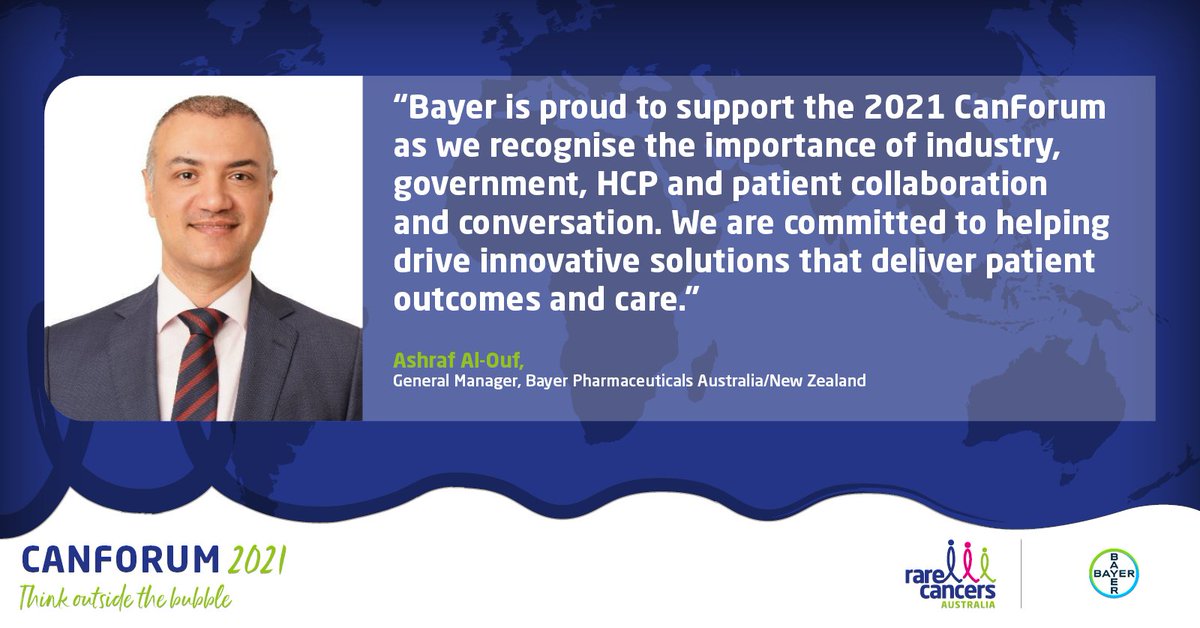 RareCancers's tweet photo. Thank you to our friends at @Bayer for your support of #CanForum 2021, and for being a part of this important national conversation. Register for CanForum 2021 here: https://t.co/NxdkqTX72M #changingcancercare https://t.co/hrbh8xP6jk
