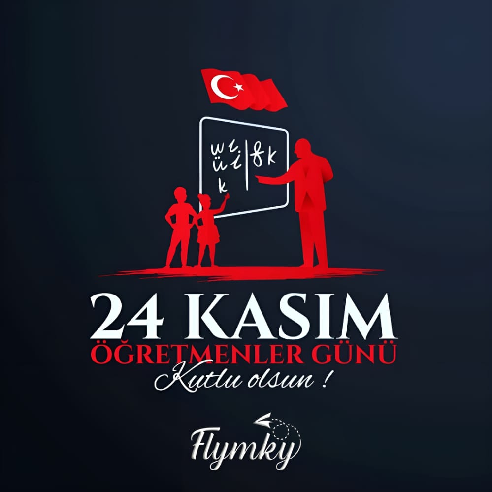 Başta, Başöğretmen Mustafa Kemal Atatürk olmak üzere tüm öğretmenlerimizin 24 Kasım öğretmenler günü kutlu olsun.

#flymky #iata #ögretmen #24kasım #ögretmenlergünü