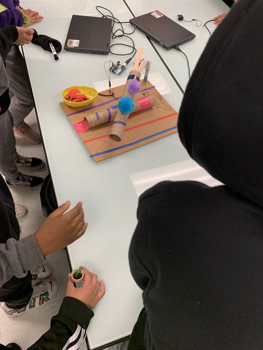 KulkaTonya's tweet photo. The 5th grade at McAuliffe Elementary loved our field trip to the Tech Lab. We loved being software, mechanical, electrical, and design engineers. Below and in the comments are our designs. @whitehdm @JaniceHerritjr @TechlabCPES @ToddErickson15 https://t.co/UqhSYUx2jb