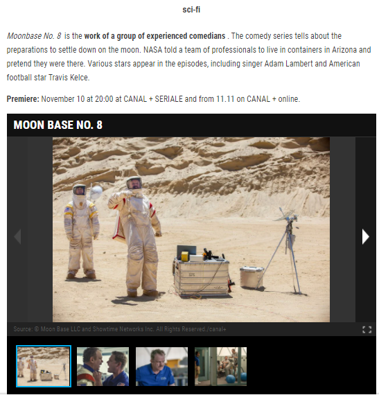 dianik_bg's tweet photo. 🇵🇱10 most interesting Canal + offers for November. 
#Moonbase8 NASA told a team to live in containers in Arizona&amp;pretend they were there. Various stars appear in the episodes, including singer Adam Lambert &amp; US football star Travis Kelce
Premiere: CANAL+
https://t.co/jJ3Ft14K4N https://t.co/jxgfR7dbpO