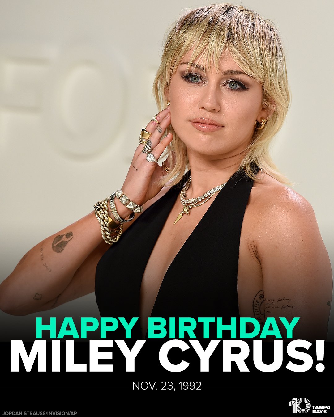 HAPPY BIRTHDAY Singer Miley Cyrus is celebrating her 29th birthday today! 