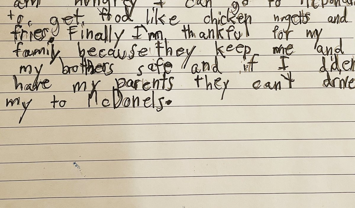 apmadison5's tweet image. In a stressful world for us parents a good reminder that our 8-year olds are thankful we drive them to @McDonalds ❤️