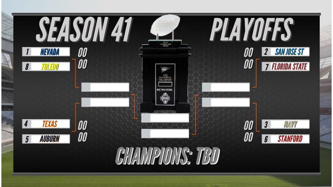 RBCDLPostSeason's tweet photo. And finally....Your RBCDL season 41 championship bracket!

@Nevada_RB @ArtofWar666 @RetroCoachTex @CoachHawkRB @CoachHammer @RetroTrees @RB_SanJoseState @RBCoachHotRoute https://t.co/WlWMZW0udI