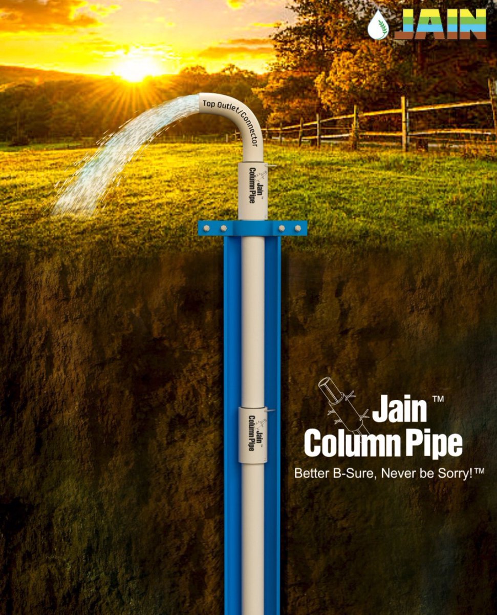 JainIrrigation's tweet photo. The Jain Column Pipe that is manufactured with high quality virgin PVC raw material with high impact modifier providing extra strength agains impact loading π¦Ύπ€©
#JainPipes #ColumnPipe #JainColumnPipe #JainIrrigation #AgTech #JISL https://t.co/pkSJi0IRl6