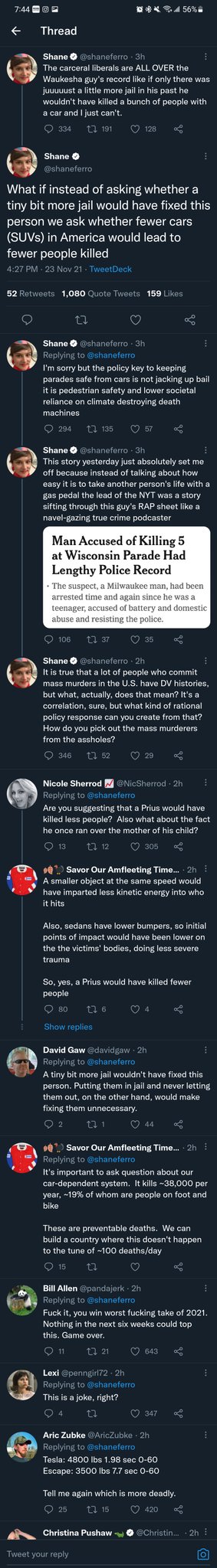Oh fuck it actually happened. "Less cars less dead people " argument actually happened https://t.co/hiXsEvKwJ0