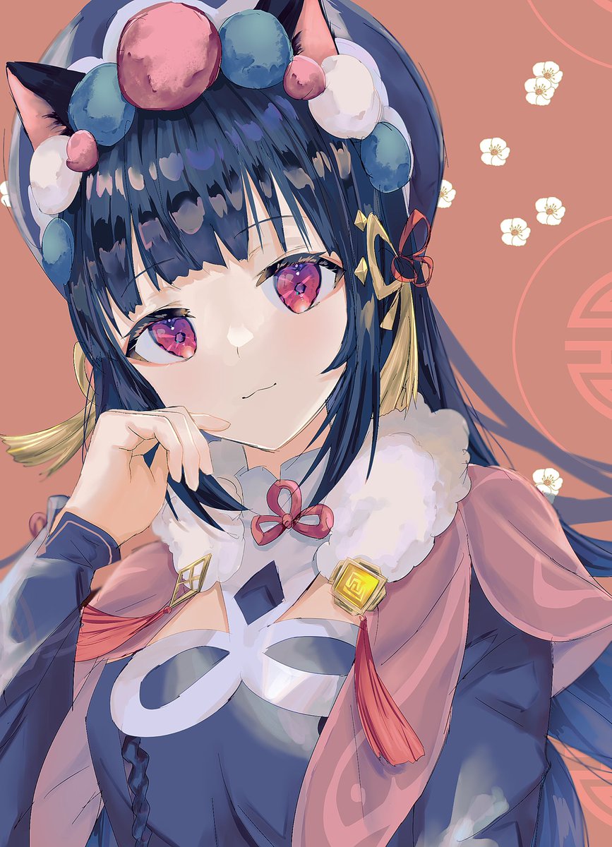 1girl solo red eyes bangs animal ears long hair looking at viewer  illustration images