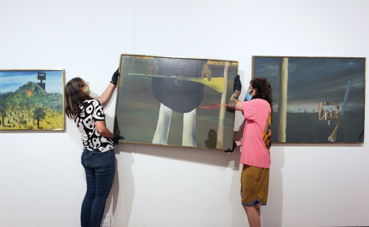 After being closed for over three months, we are excited to announce that our Nolan Gallery will be reopening tomorrow at CMAG!

We’re just adding some finishing touches before you all come in to explore Nolan’s motivations and the narrative that he developed with this series.