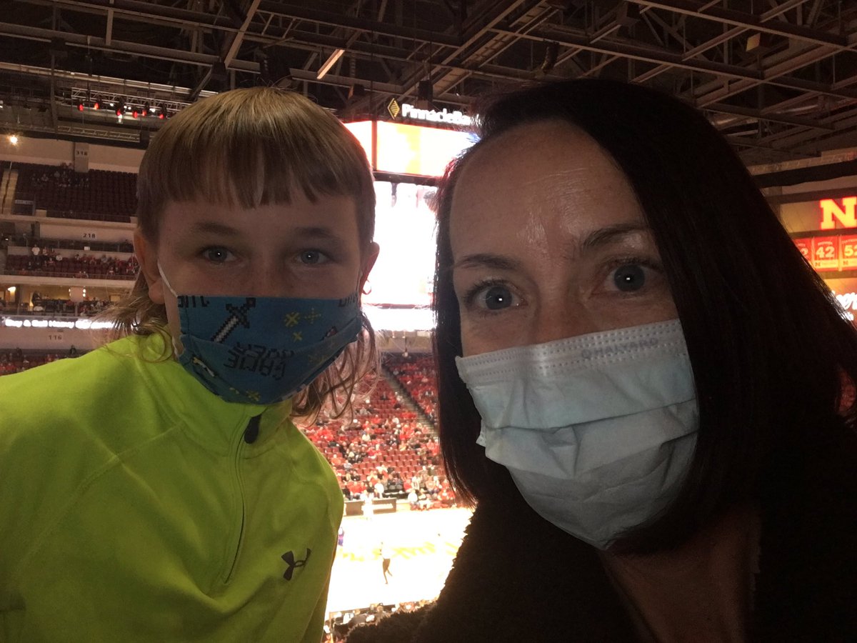 At the <a href="/HuskerHoops/">huskerhoops</a> game with Kellen! #Huskers #HappyThanksgiving