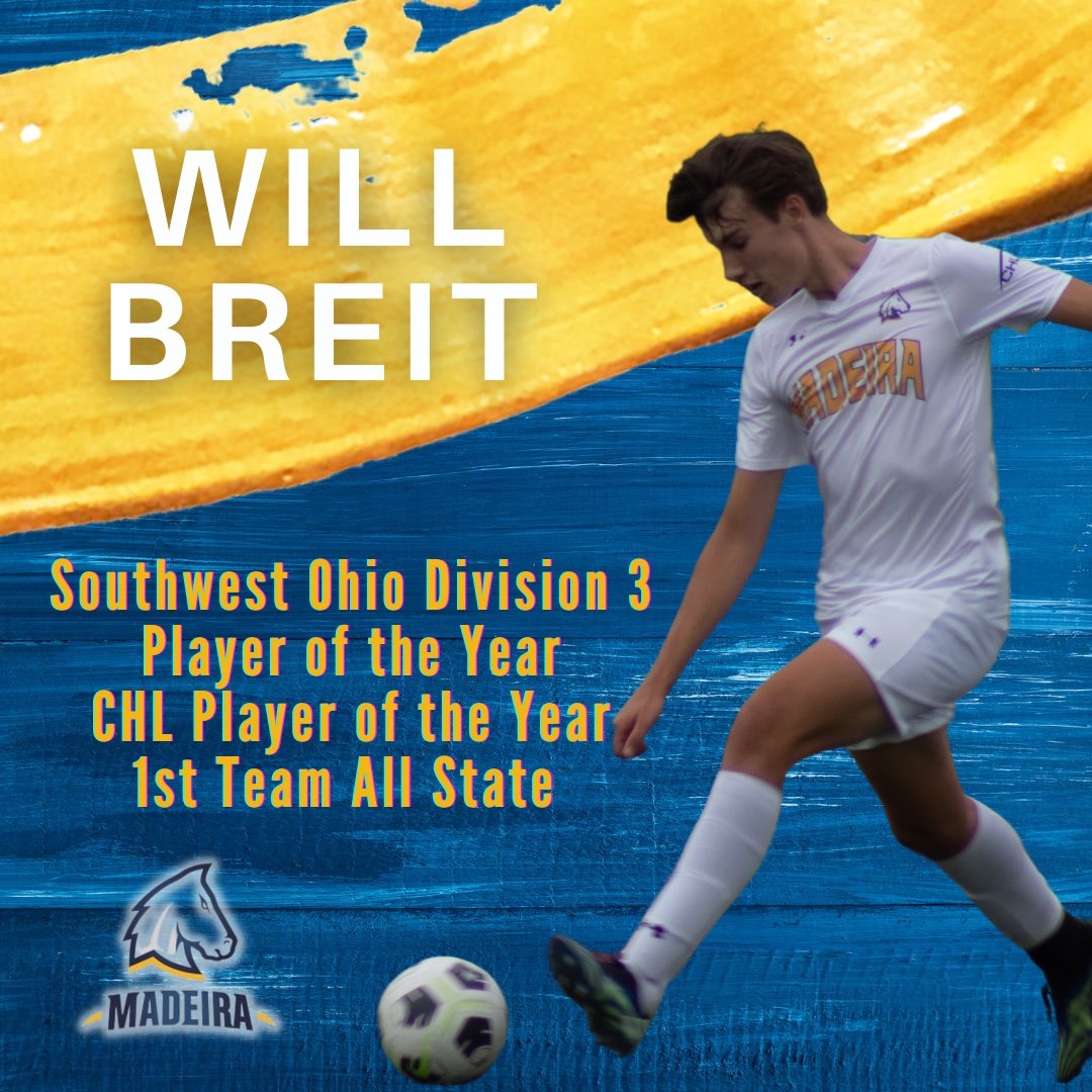 MadeiraSoccer's tweet photo. Congrats to Will on a fantastic year and career! @madeiraath @ENQSports @Chief_Ohio @SWOHSSCA @SWDistrict https://t.co/pprxxIdoFG