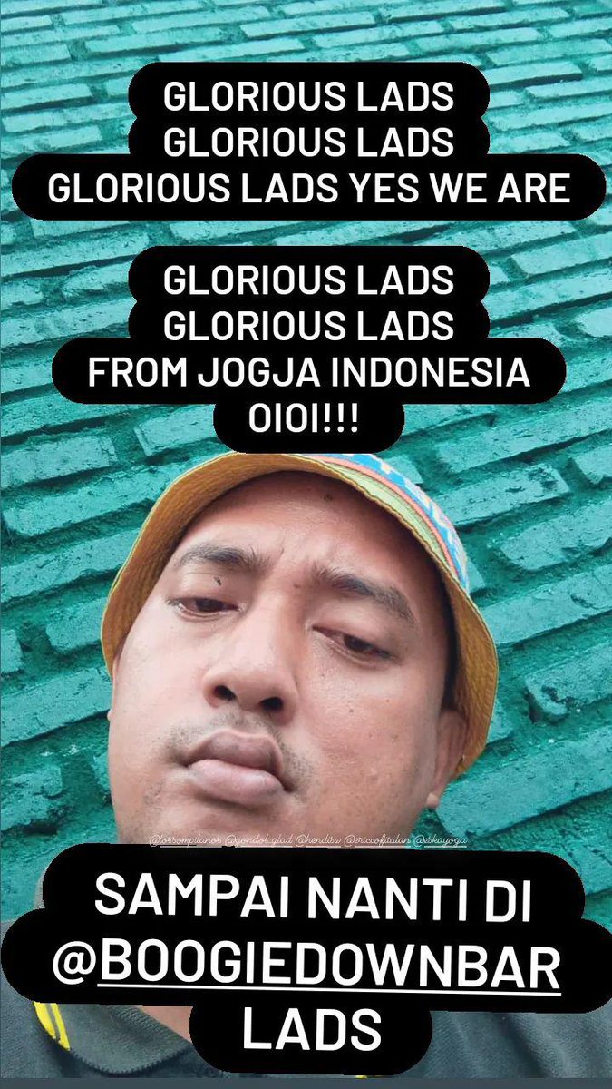 Sampai nanti di <a href="/boogiedownbar/">Boogiedown</a> 
#pestapora #antinganggur #theglad  #yogyakarta #skinheads #skinheadgirl