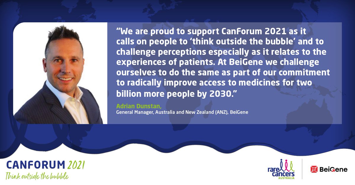 RareCancers's tweet photo. Thank you to our friends at @BeiGeneGlobal for your support of #CanForum 2021, and for taking up the challenge of 'thinking outside the bubble' when it comes to cancer care. Register for CanForum 2021 here: https://t.co/uS6OegafjH #changingcancercare https://t.co/izEQBPzLcj