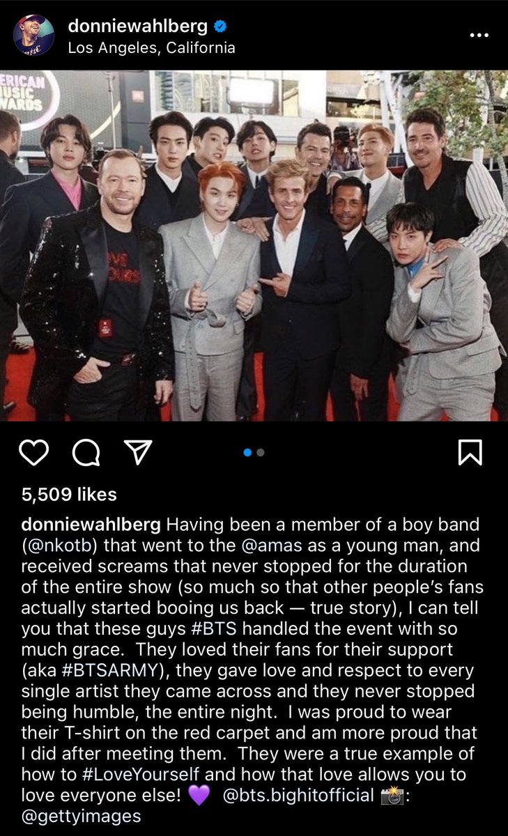 yoong_coffee's tweet photo. คุณ Donnie Wahlberg พูดถึง @BTS_twt 
"การเป็นเมมเบอร์ของวงบอยแบนด์ (NKOTB) และเคยไปร่วมงาน AMAs ตั้งแต่ยังเป็นหนุ่มๆ ได้รับเสียงเชียร์ที่ไม่หยุดตลอดงาน (มากเสียจนแฟนๆของคนอื่นเริ่มทำเสียงโห่ใส่) ผมสามารถบอกได้เลยว่า BTS รับมือกับงานนี้ได้อย่างสง่างาม พวกเขารักแฟนๆที่คอยสนับสนุน+ https://t.co/EzPkKnu8W3