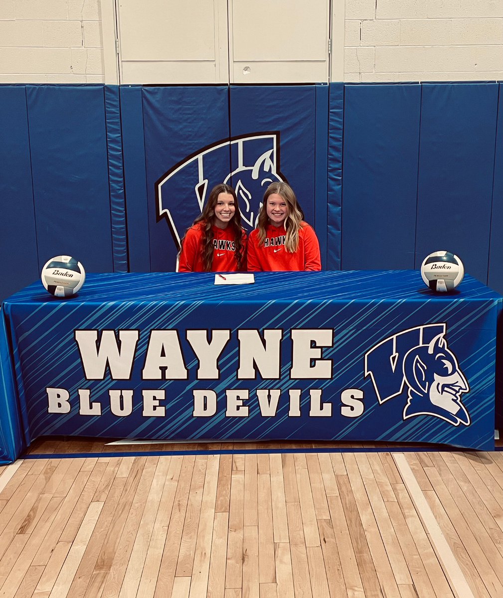Congrats to Sydney and Kiara for signing to continue their academic and athletic careers at Northeast!! 🤍#WEAREWAYNE