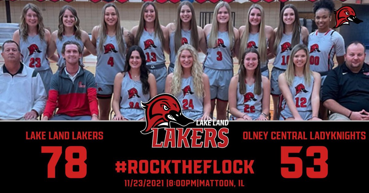 Lakers come out and out score the Lady Knights of Olney Central!
<a href="/LLC_WBasketball/">Lake Land College Women's Basketball</a> fans now it’s time to go enjoy some Thanksgiving!
Lakers return home December 1st!
#RockTheFlock #LakerUp